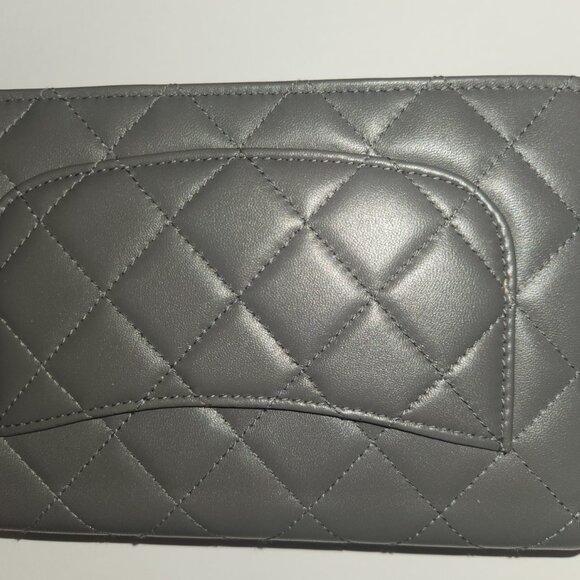 Chanel Caviar Quilted Boy Wallet On Chain WOC Grey - Picture 9 of 11
